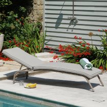 Meltan Outdoor Sun Lounger In Sand