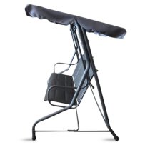 Mili Outdoor 3 Seater Swing Seat In Graphite Grey