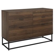 Huston Wooden Chest Of 6 Drawers In Walnut