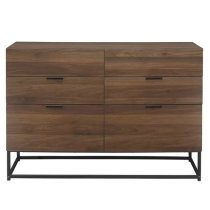 Huston Wooden Chest Of 6 Drawers In Walnut