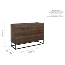 Huston Wooden Chest Of 6 Drawers In Walnut