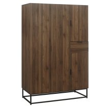 Huston Wooden Wardrobe With 4 Doors In Walnut