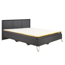 Aral Wooden Double Bed In Charcoal