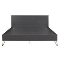 Aral Wooden Double Bed In Charcoal