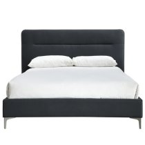 Finns Fabric Double Bed In Charcoal