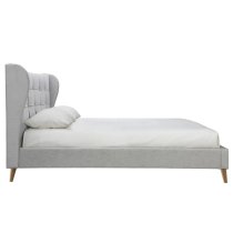 Harpers Fabric Double Bed In Dove Grey