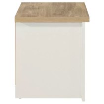 Highland Wooden Bedside Cabinet With 2 Drawers In Cream And Oak