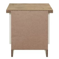 Highland Wooden Bedside Cabinet With 2 Drawers In Cream And Oak