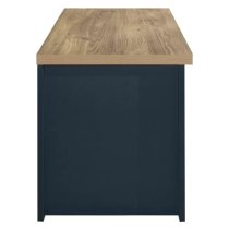 Highland Wooden TV Stand With 1 Door In Navy Blue And Oak