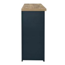 Highland Wooden Sideboard With 3 Door 2 Drawer In Blue And Oak