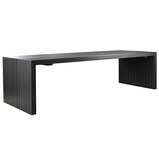 Dunstar Outdoor 280cm Aluminium Dining Table In Charcoal