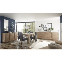 Jining Wooden Sideboard With 1 Door 3 Drawers In Oak