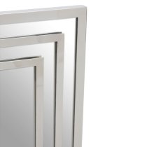 Agadir Rectangular Illuminated Bathroom Mirror In Silver Frame