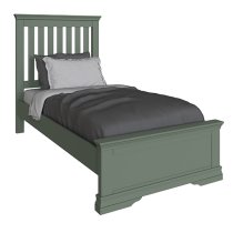 Skokie Wooden Single Bed In Cactus Green