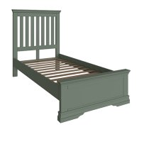 Skokie Wooden Single Bed In Cactus Green