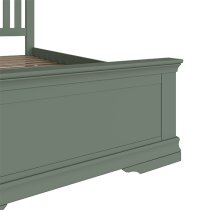 Skokie Wooden Single Bed In Cactus Green