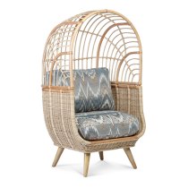 Cainta Rattan Armchair With Alpine Seat Cushion