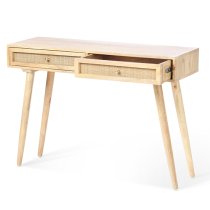 Mixco Wooden Console Table With 2 Drawers In Natural