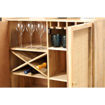 Mixco Wooden Drinks Cabinet With 2 Doors In Natural