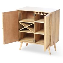 Mixco Wooden Drinks Cabinet With 2 Doors In Natural