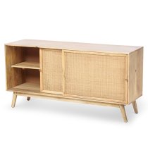 Mixco Wooden Sideboard With 2 Sliding Doors In Natural