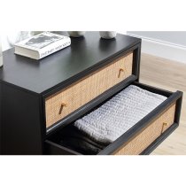 Vlore Wooden Chest Of 3 Drawers In Black