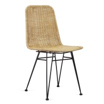 Puqi Natural Rattan Dining Chairs In Pair