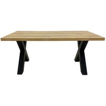 Dallas Rectangular 2200mm Wooden Dining Table In Oak