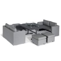 Arica Outdoor Sunbrella Fabric Lounge Cube Set In Grey