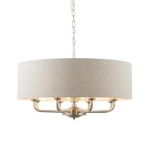 Hyesan Charcoal 8 Lights Ceiling Pendant Light In Brass