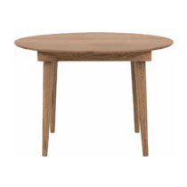 Javion Round 1100mm Wooden Dining Table In Natural Oak