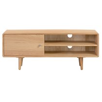 Javion Wooden TV Stand With 1 Door In Natural Oak