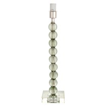 Alcoy Charcoal Shade Table Lamp With Grey Green Crystal Base