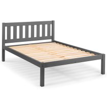 Lajita Wooden Double Bed In Anthracite