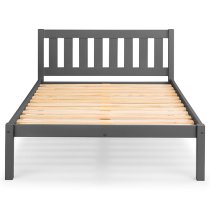 Lajita Wooden Double Bed In Anthracite