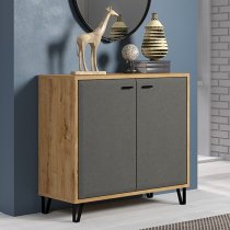 Blitar Wooden Sideboard With 2 Doors In Navarra Oak