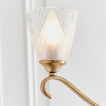 Cua 3 Lights Ceiling Pendant Light In Brass With Deco Glass