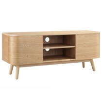 Ocotlan Wooden TV Stand With 2 Doors In Oak