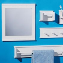 Partland Wall Bathroom Mirror In White Frame