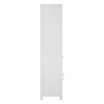 Partland Wooden Tall Bathroom Storage Cabinet In White