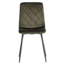 Basia Velvet Fabric Dining Chair In Juniper Green