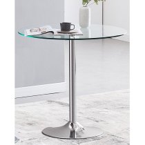 Dante Clear Glass Dining Table With 4 Dora Black Chairs