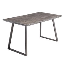 Paroz Grey Glass Top Dining Table With 4 Michigan Grey Chairs