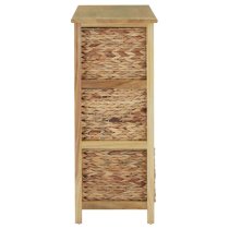 Maize Wooden Chest Of 6 Basket Drawers In Natural