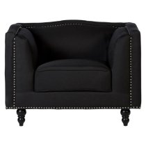 Essence Upholstered Fabric Armchair In Black