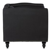 Essence Upholstered Fabric Armchair In Black