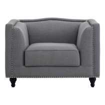 Essence Upholstered Fabric Armchair In Grey