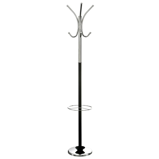 Astoria Metal Floor Standing Coat Stand In Black And Chrome