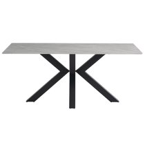 Callie 180cm Grey Marble Dining Table 6 Adora Grey Chairs