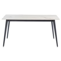 Inbar 160cm Kass Marble Dining Table 6 Basia Juniper Chairs